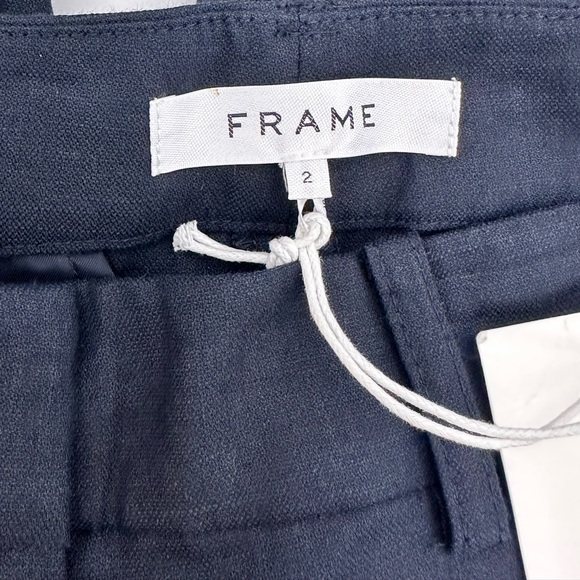 NWT FRAME Linen Blend Capri Trouser Shorts, Size 2 - Picture 9 of 11